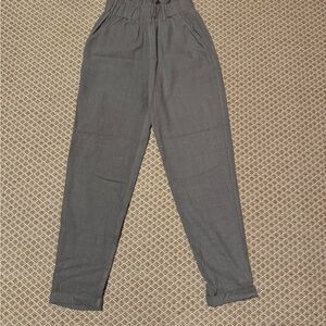 Gray pin stripe High-Waisted Pants